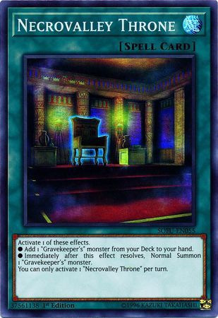 Necrovalley Throne - SOFU-EN055 - Super Rare 1st Edition Soul Fusion 1st Edition Singles