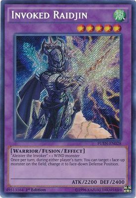 Invoked Raidjin - FUEN-EN028 - Secret Rare 1st Edition Fusion Enforcers 1st Edition Singles *Espanol*