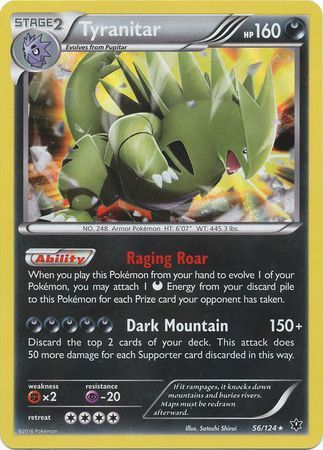 Tyranitar - 56/124 - Holo Rare XY: Fates Collide Singles