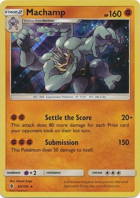 Machamp - 65/145 - Holo Rare Sun &amp; Moon: Guardians Rising Singles
