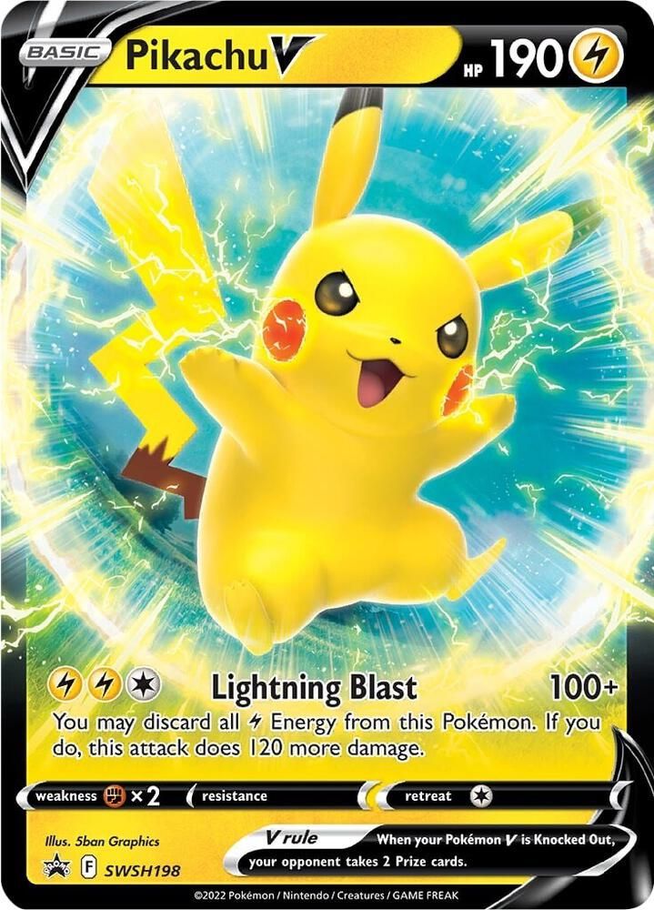 Pikachu V - SWSH198 - SWSH: Sword &amp; Shield Promo Cards (SWSD) SWSH: Sword &amp; Shield Promo Cards