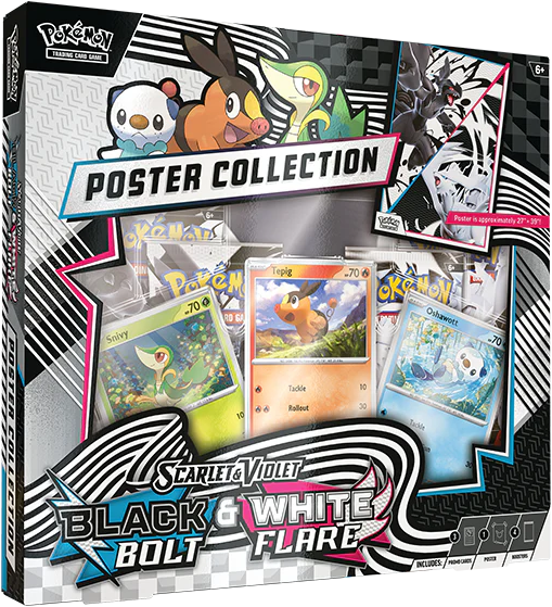 SJ Pokemon Black Bolt White Flare Poster Collection Nuevo