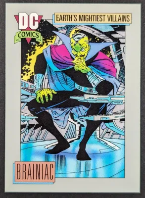 Brainiac 1991 Mightiest Villains DC Comics Superhero Impel Card #84