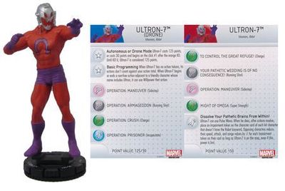 SH Ultron-7 (Drone) #053a/#053b Chase Rare Age of Ultron Marvel Heroclix Marvel: Age of Ultron *Sin Tarjeta*