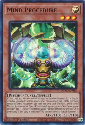 Mind Procedure - DUAD-EN015 - Super Rare 1st Edition Duelist&#39;s Advance 1st Edition Singles