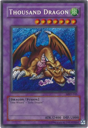 SJ Thousand Dragon - MRD-143 - Secret Rare Unlimited Metal Raiders [MRD] Unlimited Singles