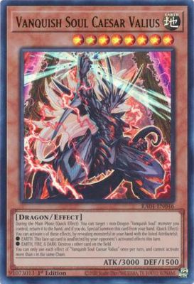 Vanquish Soul Caesar Valius - RA04-EN046 - Ultra Rare 1st Edition Quarter Century Stampede 1st Edition Singles (Espanol)