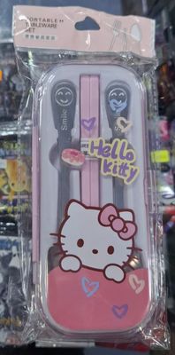 SJ Hello Kitty Cuchara Tenedor Palillos Sanrio Nuevo