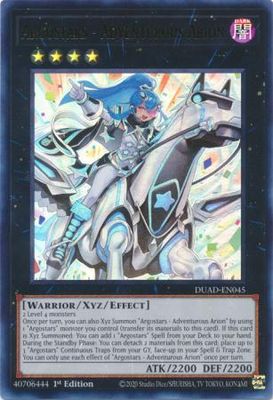 SJ Argostars - Adventurous Arion - DUAD-EN045 - Ultra Rare 1st Edition Duelist&#39;s Advance 1st Edition Singles