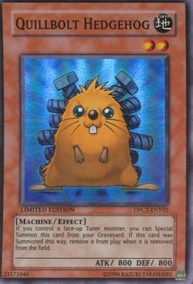 Quillbolt Hedgehog - DPCT-ENY02 - Super Rare Yu-Gi-Oh! Promo Cards