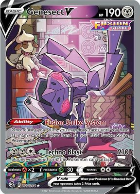 SJ Genesect V (Alternate Full Art) - SWSH08: Fusion Strike (SWSH08) SWSH08: Fusion Strike