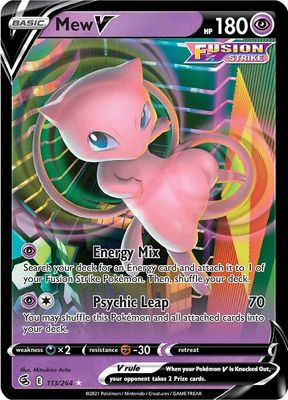 SH Mew V - SWSH08: Fusion Strike (SWSH08) SWSH08: Fusion Strike