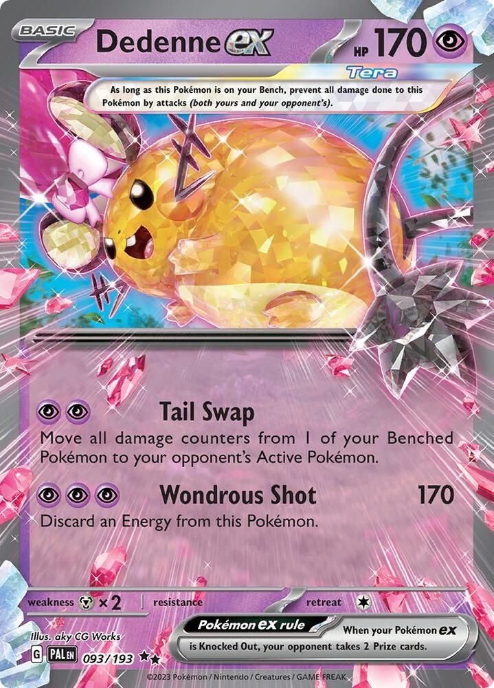 SJ Dedenne ex - 093/193 - SV02: Paldea Evolved (PAL) SV02: Paldea Evolved
