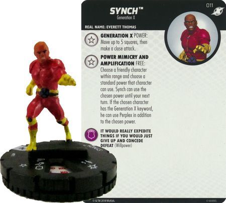 Synch #011 X-men Xavier's School Marvel Heroclix Marvel: X-Men Xavier's School Singles Sin Tarjeta