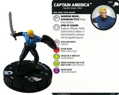 Captain America #006 The Mighty Thor Marvel Heroclix The Mighty Thor Singles Sin Tarjeta