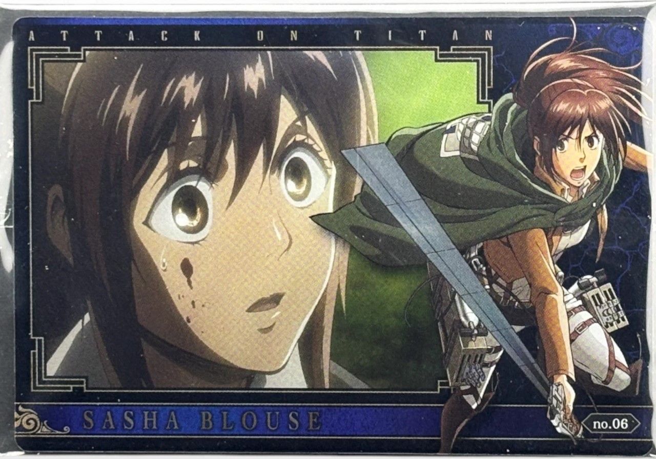 SH BANDAI Attack on Titan Final Season Sasha Blouse No 6 Wafer Card Japan Anime