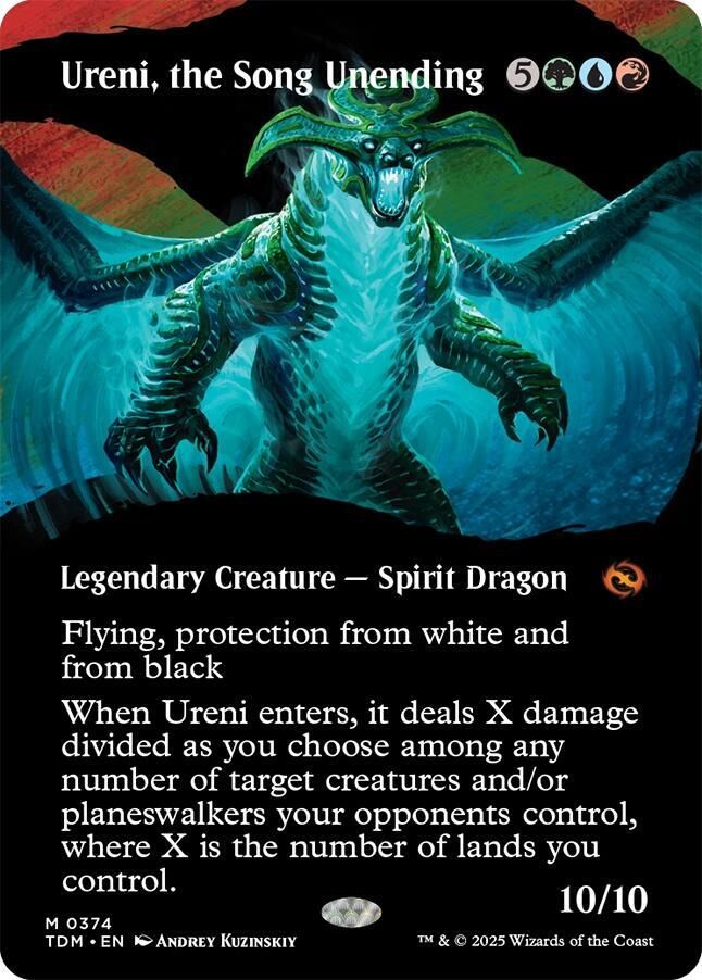 SJ Ureni, the Song Unending (Borderless) - Tarkir: Dragonstorm (TDM) Tarkir: Dragonstorm