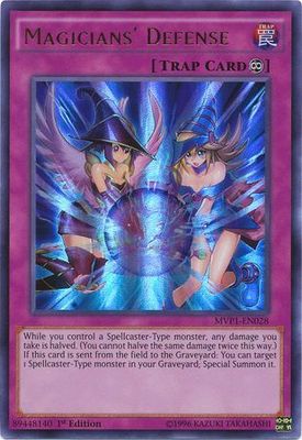 LP Magicians&#39; Defense - MVP1-EN028 - Ultra Rare 1st Edition The Dark Side of Dimensions 1st Edition Singles