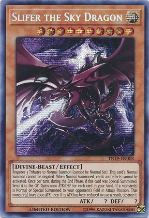 SJ Slifer the Sky Dragon - TN19-EN008 - Prismatic Secret Rare Limited Edition Yu-Gi-Oh! Promo Cards