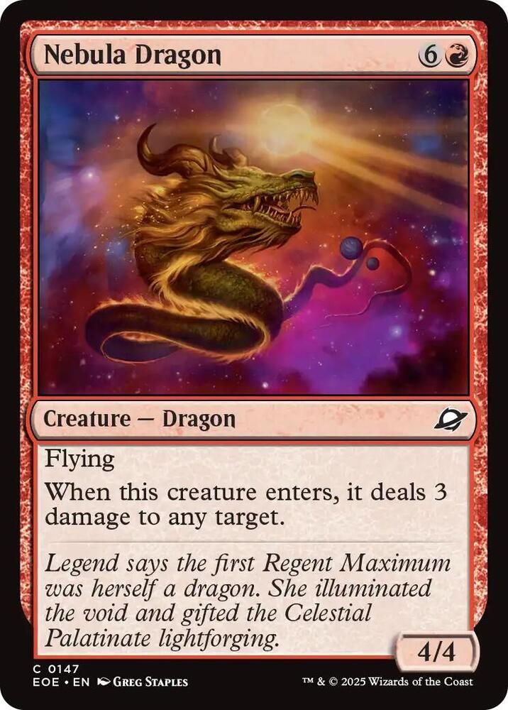 Foil Nebula Dragon - Edge of Eternities (EOE) Edge of Eternities