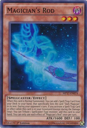 Magician&#39;s Rod - MP17-EN074 - Super Rare 1st Edition 2017 Mega-Tins 1st Edition Singles *Espanol*