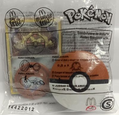 NELA-q, Pokémon Pokeball Juguete McDonald&#39;s Happy Meal de 2019 Alolan Sandshrew