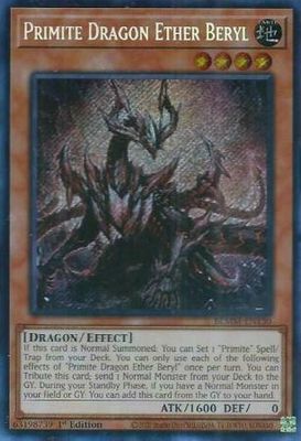 SJ Primite Dragon Ether Beryl - BLMM-EN130 - Secret Rare 1st Edition Battles of Legend: Monster Mayhem Singles