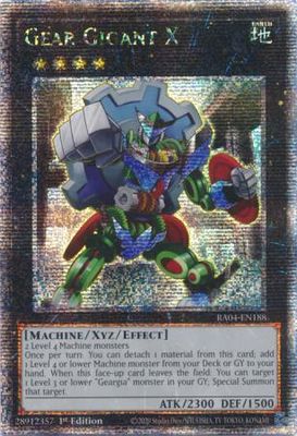 (Membresia) Gear Gigant X - RA04-EN188 - Quarter Century Secret Rare 1st Edition Quarter Century Stampede 1st Edition Singles