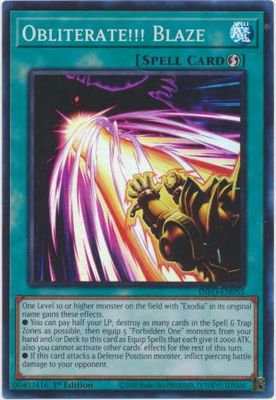 Obliterate!!! Blaze - INFO-EN055 - Super Rare 1st Edition The Infinite Forbidden 1st Edition Singles