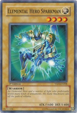 Elemental Hero Sparkman - YSDJ-EN008 - Common 1st Edition Starter Deck: Jaden Yuki [YSDJ] 1st Edition Singles