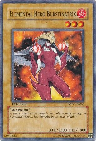 Elemental Hero Burstinatrix - YSDJ-EN006 - Common 1st Edition Starter Deck: Jaden Yuki [YSDJ] 1st Edition Singles