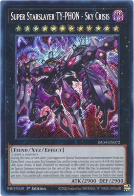 Super Starslayer TY-PHON - Sky Crisis - RA04-EN072 - Secret Rare 1st Edition Quarter Century Stampede 1st Edition Singles