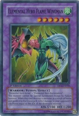Elemental Hero Flame Wingman - DP1-EN010 - Super Rare 1st Edition Duelist Pack: Jaden Yuki 1 1st Edition Singles