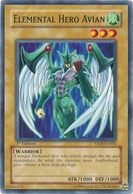 Elemental Hero Avian - YSDJ-EN005 - Common 1st Edition Starter Deck: Jaden Yuki [YSDJ] 1st Edition Singles