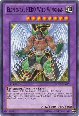 Elemental Hero Wild Wingman - LCGX-EN055 - Common 1st Edition Legendary Collection 2 1st Edition Singles
