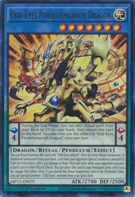 Odd-Eyes Pendulumgraph Dragon - MP23-EN079 - Ultra Rare 1st Edition Mega Tin 2023 Dueling Heroes Singles