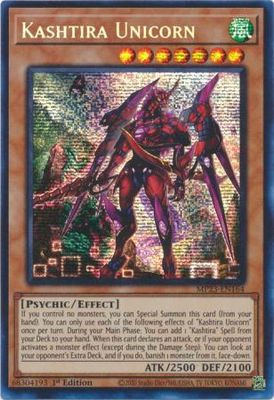 Kashtira Unicorn - MP23-EN164 - Prismatic Secret Rare 1st Edition Mega Tin 2023 Dueling Heroes Singles