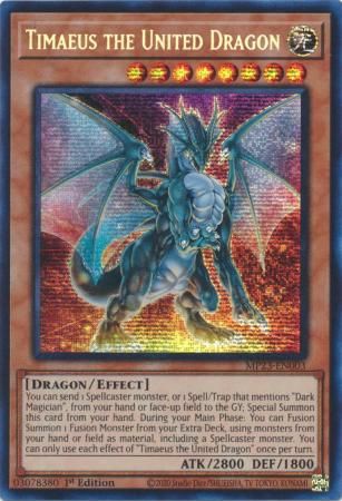 Timaeus the United Dragon - MP23-EN003 - Prismatic Secret Rare 1st Edition Mega Tin 2023 Dueling Heroes Singles