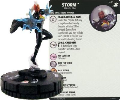 Storm #034 X-men Xavier&#39;s School Marvel Heroclix Marvel: X-Men Xavier&#39;s School Singles (Sin Tarjeta)