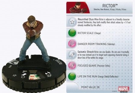 Rictor #014 Wolverine and the X-Men Marvel Heroclix Wolverine &amp; the X-Men Booster Set *Sin Tarjeta*