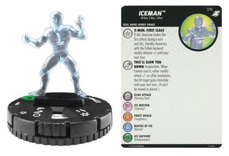 Iceman #018 X-men Xavier&#39;s School Marvel Heroclix Marvel: X-Men Xavier&#39;s School Singles *Sin Tarjeta*