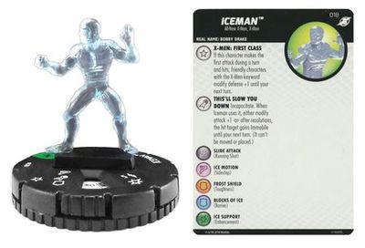 Iceman #018 X-men Xavier&#39;s School Marvel Heroclix Marvel: X-Men Xavier&#39;s School Singles *Sin Tarjeta*