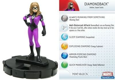 Diamondback #012 Captain America Marvel Heroclix Marvel: Captain America (Sin Tarjeta)