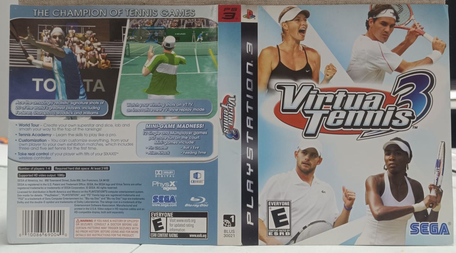 NELA-q, Virtua Tennis 3  Portada