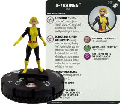 X-Trainee #005 X-men Xavier&#39;s School Marvel Heroclix Marvel: X-Men Xavier&#39;s School Singles *Sin Tarjeta*