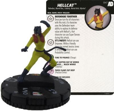Hellcat #047 Avengers/Defenders War Booster Set Marvel Heroclix Avengers Defenders War Singles *Sin Tarjeta*