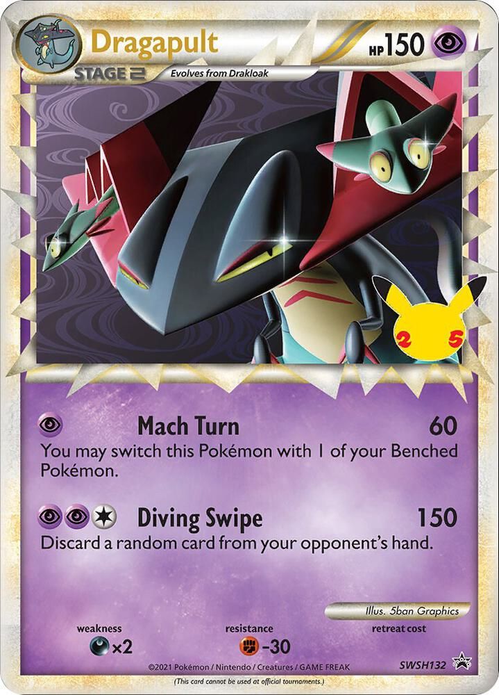 SH14 Dragapult (Prime) - SWSH132 - Jumbo Cards (PR) Jumbo Cards
