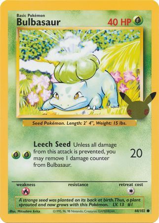 SH14 Bulbasaur - 44/102 - 25th Anniversary Oversized Promo Pokemon Oversized Cards Jumbo