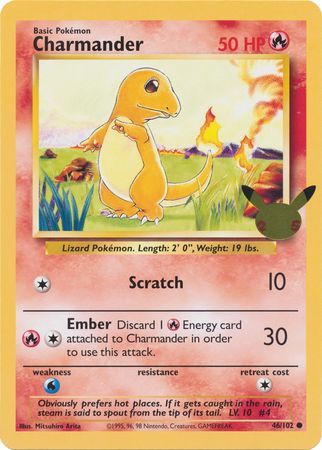 SH14 Charmander - 46/102 - 25th Anniversary Oversized Promo Pokemon Oversized Cards Jumbo