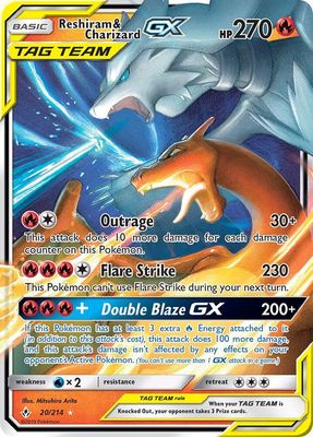SJ Reshiram &amp; Charizard GX - SM - Unbroken Bonds (SM10) SM - Unbroken Bonds